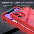 thumbnail image 2 of CellEver Clear Full Body Case for iPhone 11, Heavy Duty Protection with Anti-Slip TPU Bumper and [2 Tempered 9H Glass Screen Protectors] Shockproof Transparent Phone Cover 6.1 Inch (Red), 2 of 7