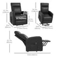 thumbnail image 3 of HOMCOM Electric Power Lift Chair for Elderly with Remote Control Pocket, 3 of 10