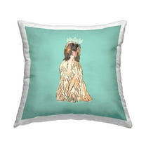 Stupell Industries Elegant Dog & Tiara Decorative Printed Throw Pillow Design by Amelia Noyes