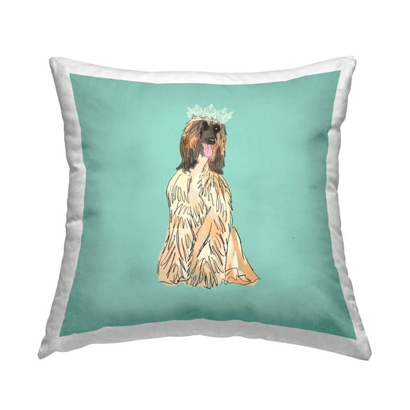 Stupell Industries Elegant Dog & Tiara Decorative Printed Throw Pillow Design by Amelia Noyes