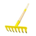 thumbnail image 2 of Herramienta de jardinería para niños, juego de roles para edades de 3 años en adelante, juego de simulación de desarrollo, mango de madera, juguete de rastrillo tipo uñas, 2 of 8