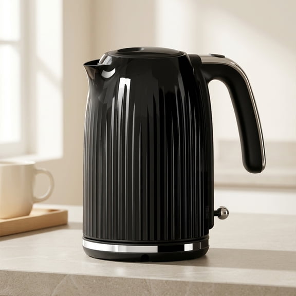 1.7L Electric Kettles Stainless Steel, 1500W Fast Boil, Auto Shut-off & Boil-Dry Protection, Wide Open Lid & Cordless Swivel Base