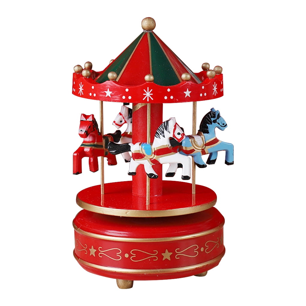 Set up the table Secretary election Whirligig Horse Music Box LED Light Musical Merry-Go-Round Toy Home Decor  Gifts - Walmart.com