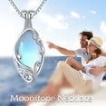 thumbnail image 3 of Moonstone Necklace 925 Sterling Silver Filigree Pendant Necklace Jewelry Gifts for Women (Silver), 3 of 6