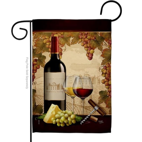 Breeze Decor G167069-BO Winery Beverages Wine 13 x 18.5 in. Double-Sided Decorative Vertical Garden Flags for House Decoration Banner Yard Gift