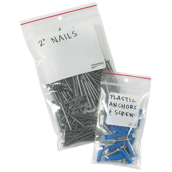 Box Partners White Block 4 Mil Reclosable PolyBag - BXP MG4025