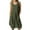 Army Green, variant on Womens Dresses Cotton Linen Color Loose Round Neck Sleeveless Dress Casual Dresses for Women