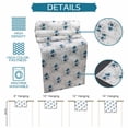 thumbnail image 6 of Blue Poppy Flowers Table Runner 70 Inches, Spring Gray Eucalyptus Leaves Rustic Bed Runner Dresser Scarves Tabletop for Indoor Outdoor Parties/Ceremony/Banquet, 13" x 70", 6 of 9