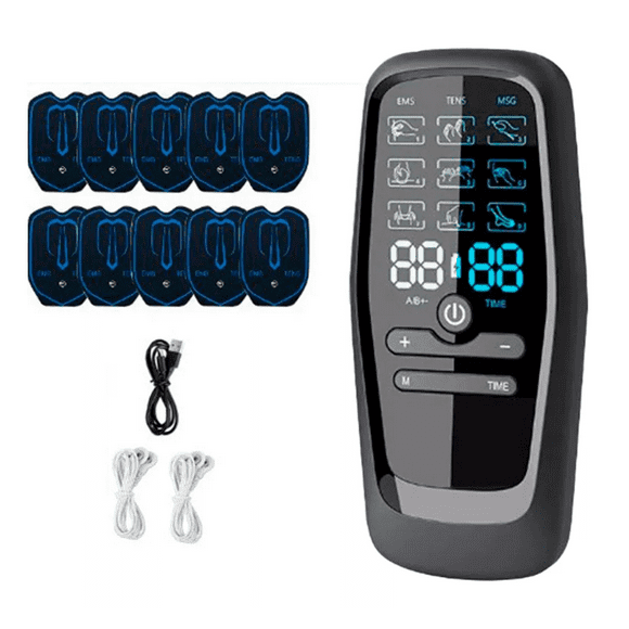 Electroestimulador Muscular Pulso Recargable 9modos NEGRO