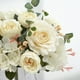 thumbnail image 1 of 6 ramos de peonías artificiales bordadas, 8 ramos de rosas artificiales, decoraciones colgantes para interiores y exteriores, blanco, 1 of 5