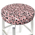 thumbnail image 3 of KLL Cow Animal Skin Round Bar Chair Cushion Cover 14 inch ,Bar Stool Protector with Elastic, Soft Washable, 3 of 6