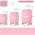 thumbnail image 2 of Luggage 4 Piece Sets, Expandable Carry On Luggage Set Hardshell PP, Suitcase Set with Double Spinner Wheels, Checked Durable Lightweight with TSA Lock, 14in 20in 24in 28in, 2 of 11