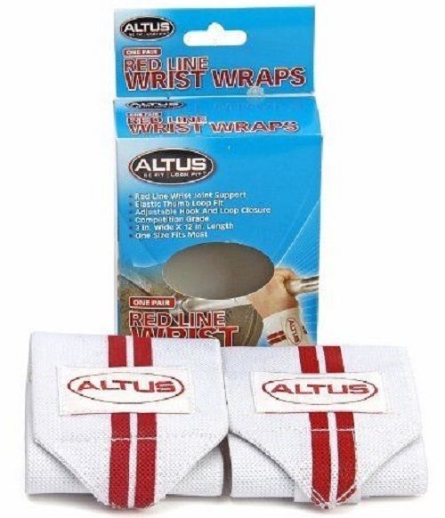 Altus Athletic Red Line Weight Lifting Wrist Wraps NEW