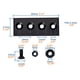 thumbnail image 3 of Conector de pista de hardware,Kit de herrajes para puertas corredizas de granero Conector de riel,Sujetador de reparación de placa de unión de metal duradero,Conector de riel negro Tornillos, 3 of 6
