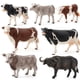 thumbnail image 5 of Figuras de acción de simulación de vaca lechera, animales de granja lindos y realistas, modelos de adornos para colección de niños, 5 of 6