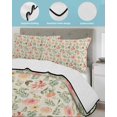 thumbnail image 4 of Quilts Twin XL Size, Floral Leaves, Soft Comforter Bedding Set for Bed, Country Farmhouse Plant Blossom Herb Lightweight Quilted Bedspread with Pillow Cover(2 Pieces) for All Season, 68x98 Inch, 4 of 6