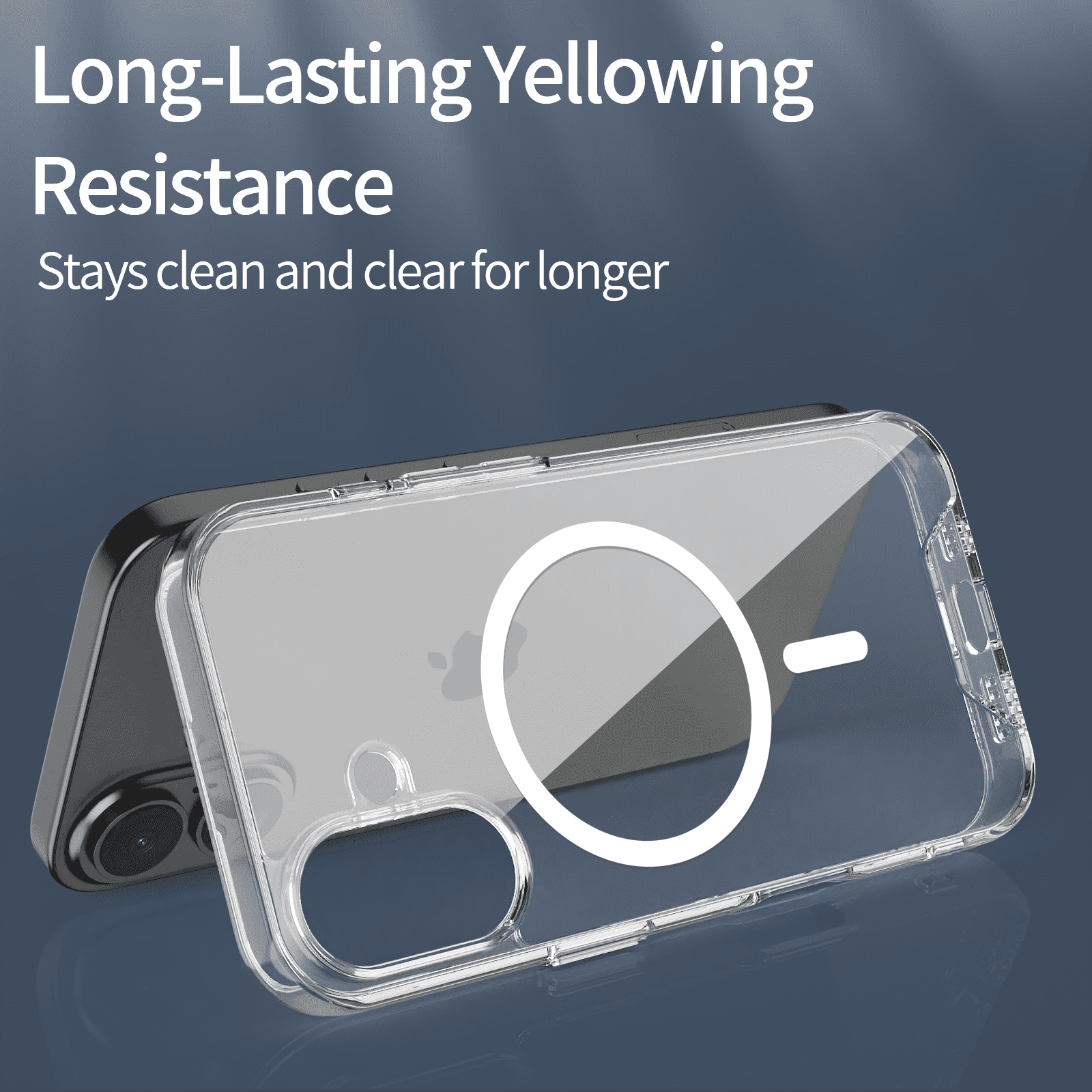 SZPSGC for iPhone 16 Case, Compatible with MagSafe, Anti-Fingerprint & Anti-Scratch, Slim Clear Shockproof Military-Grade Protective Case for iPhone 16, Clear