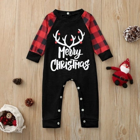 

women Christmas pajamas for family matching outfits son daughter sets soft Black Fashionable Christmas Print Family European And American Pajamas Parent-child Suit Bab
