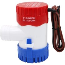 1100gph Bilge Pump, Electric 12V Submersible Marine Water Pump Accessories Boat, Non- Automatic Bilge Pump for Boats, Ponds, Pools, Spas Silent, Boat Caravan RV, Low Noise