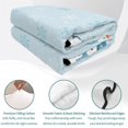 thumbnail image 4 of Quilts Twin Size Bedding Set, Lake Blue Snowman Christmas Lightweight Quilted Comforter, Xmas Snowflake Winter Snowman Soft Reversible Bedspread Coverlet with Pillow Covers for All Season, 68" x 86", 4 of 9