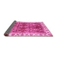 thumbnail image 2 of Ahgly Company Indoor Round Abstract Pink Modern Area Rugs, 4' Round, 2 of 4
