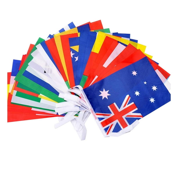 Banderas De Países Banderas Internacionales Banderines Banderas Del Mundo Decoración Para Colegios Eventos Deportivos Inauguraciones Fiestas