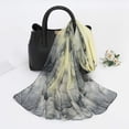 thumbnail image 4 of Fnhpitd Lightweight Scarf Fashion Scarves Elegant Floral Pattern Sheer Scarfs Sunscreen Shawls Wraps Black One Size, 4 of 4