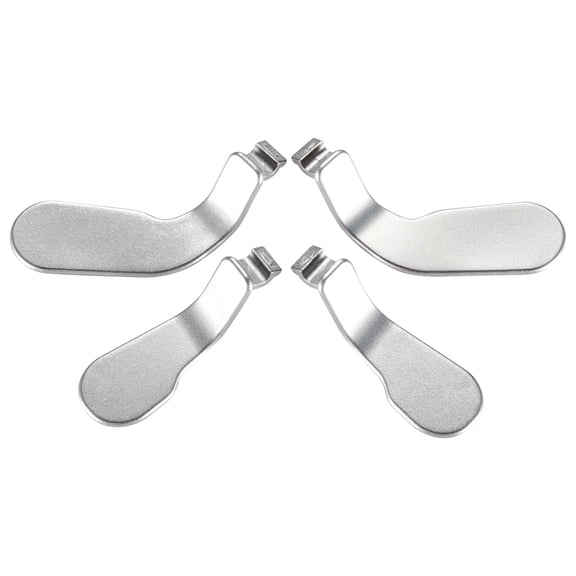 eXtremeRate 4 pcs Metal Stainless Steel Paddles Hair Trigger Locks Replacement Parts Video Games Accessories Kits for Xbox One Elite, Elite Series 2, Elite 2 Core Controller