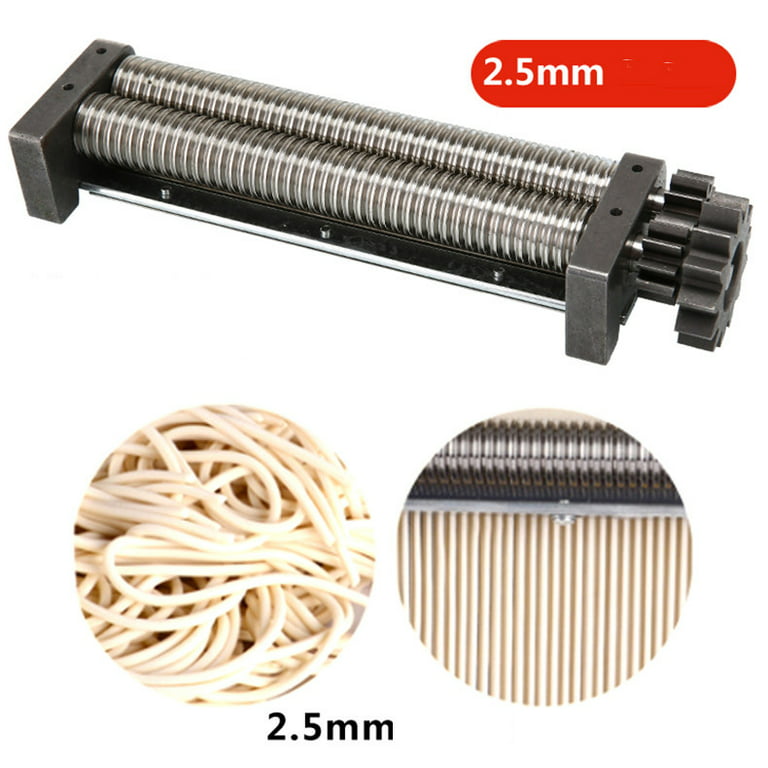 Newhai Commercial Electric Pasta Maker, Automatic Noodle Machine, 2-in-1  Heavy Duty Dough Roller Pressing Machine, with 2mm/6mm Blade, 550W  Stainless