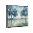 thumbnail image 3 of Stupell Industries Abstract Blue Woodland Path Trees Landscape Painting Gray Floater Framed Art Print Wall Art, 3 of 6