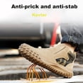 thumbnail image 5 of Lightweight Safety Boots Men Slip on Steel Toe Cap Boots Splash Proof Work Boots EU 36-46 Khaki, 5 of 7