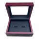 thumbnail image 1 of Vitrina para anillos de campeonato, lujosa caja de regalo de madera y cuero sintético para deportes. 2 agujeros, 1 of 8