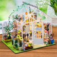 thumbnail image 3 of DIY Garden House Book Nook Shelf Insert Miniature Building Kits Wooden Doll House Flower Garden Roo, 3 of 4