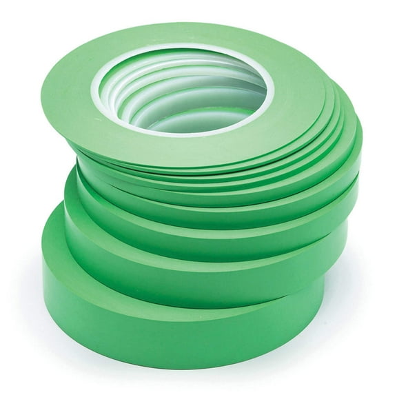 Jtape JTA11050355 60 yards x 0.125 in. x 0.15 mm Fine Line Masking Tape, PVC Backing - Green