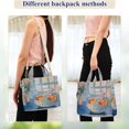thumbnail image 4 of FORMRS Womens Corduroy Tote Bag Crossbody Shoulder Handbag with Pocket, Blue Goldfish, 4 of 7