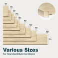 thumbnail image 6 of Ariel Hevea Unfinished Butcher Block Countertop 96"L x 25"W x 1.5"Th, 6 of 7