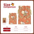 thumbnail image 4 of ZICANCN Christmas Gift Bags, Fantasy Cute Honeybees Reusable Fabric Drawstring Storage Bags with Drawstring, Medium Size, 4 of 7