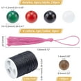 thumbnail image 2 of Prayer Tassel Pendant Necklace Kits Including 24pcs Natural Gemstones 108pcs Sandalwood Round Beads 4pcs Polyester Tassel Decorations Waxed Cotton Cord for Jewelry Making Mixed Color, 2 of 6