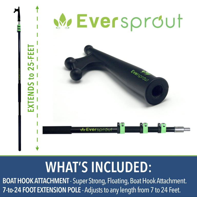 Eversprout 7-to-24 Foot Telescoping Boat Hook