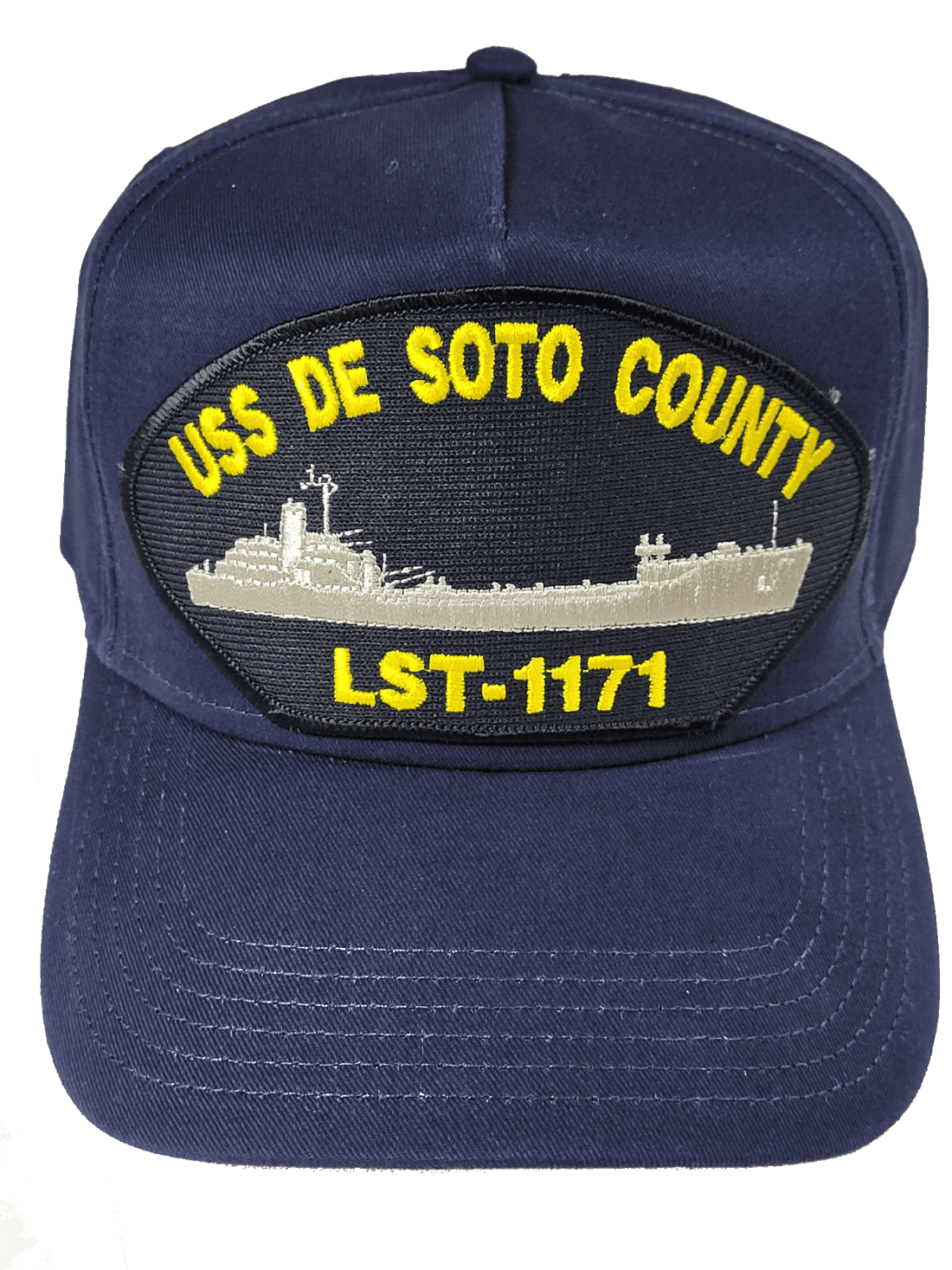 USS DE SOTO County LST1171 Ship HAT Navy Blue Veteran Owned