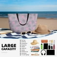 thumbnail image 5 of Fuzoiu Flamingo Print Waterproof Beach Tote Bag for Women Girls with Zipper,Sandproof Pool Swim Bag,Large Capacity Beach Travel Bag for Pool Swim Travel Everyday, 5 of 7