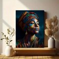 thumbnail image 6 of Vibrant Tribal Woman Portrait Canvas Print, Suitable for Living Room, Office, Yoga Studio, Kitchen, 6 of 8