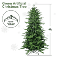 thumbnail image 3 of Tcbosik Artificial Christmas Tree with 919 PE&PVC Mixed Branch Tips, 4ft Unlit Xmas Tree with Metal Stand, Green, 3 of 8
