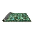 thumbnail image 2 of Ahgly Company Indoor Square Oriental Turquoise Blue Traditional Area Rugs, 6' Square, 2 of 4
