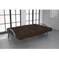 DHP Aiden Silver Metal Futon Frame with Coil Full Futon Mattress