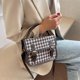 thumbnail image 3 of Bolso bandolera de pata de gallo de lana PU para mujer Bolso bandolera pequeño (café) Tmvgtek Para estrenar, 3 of 9