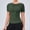 Army Green, variant on Women's Compression Shirt Short Sleeve Workout Tops Athletic Baselayer Running Yoga Gym Basic T-Shirt Crewneck