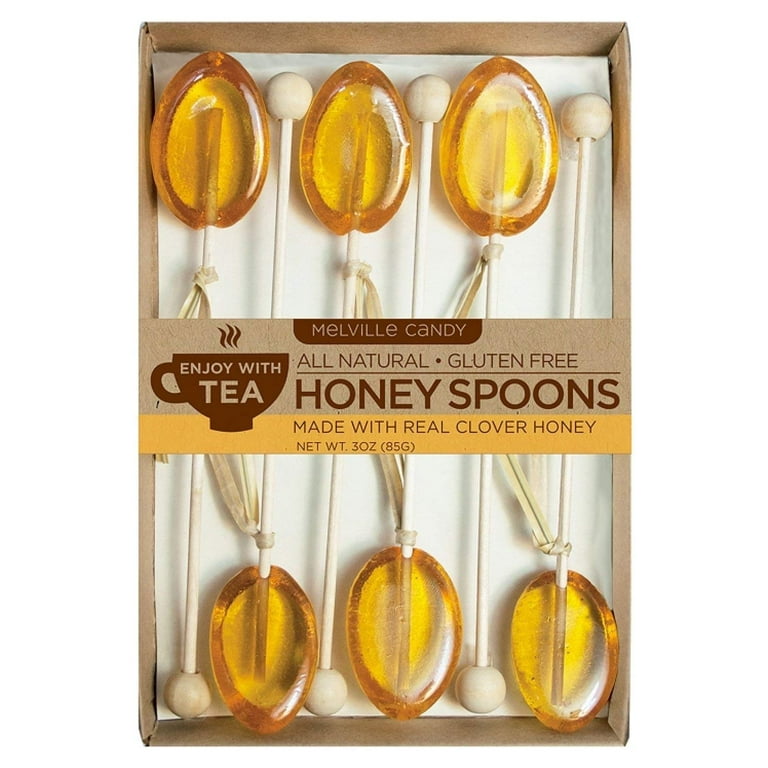 All Natural Tea Honey Spoons & Lollipops Gift Box (Clover Honey Tea Spoons)  - Walmart.com