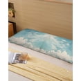 thumbnail image 6 of Blue Cloudy Sky Body Pillow Cover 20 x 60 Inch Decorative Pillow Cover Modern Vintage Nature Scenery Lumbar Pillowcase Seasonal Rectangle Cushion Case for Couch Sofa Bed Living Room, 6 of 7