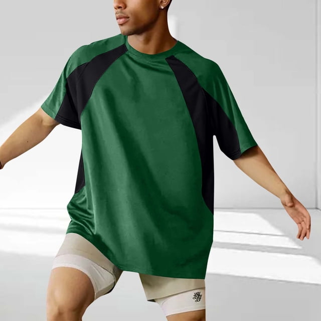 pstuiky Camisa de manga corta para hombre, Camiseta deportiva informal de verano para hombre, de color liso, con botones, cuello redondo y manga corta camisas casuales para hombre l